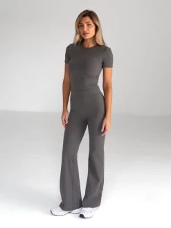 Alessia Flared Trousers - Charcoal 9 Alessia Flared Trousers - Charcoal -Trend Wear Sales 2761 2Charcoal 01D