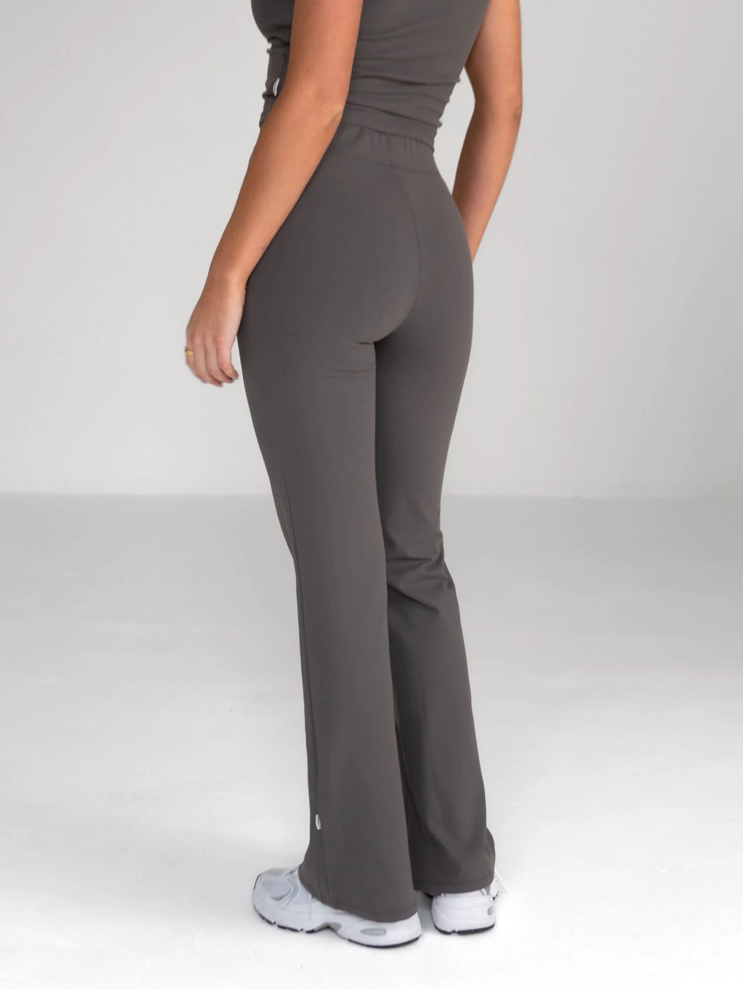 Alessia Flared Trousers - Charcoal 6 Alessia Flared Trousers - Charcoal - Image 4
