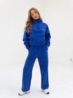 Everyday Wide Leg Sweatpants - Cobalt Blue -Trend Wear Sales 2762 WIDELEG BLUE 03D