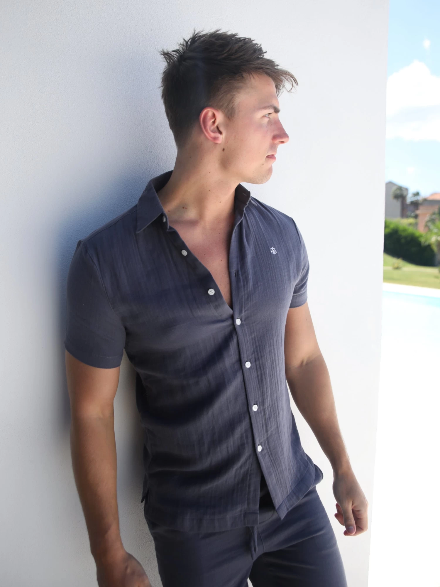 Siena Shirt - Navy 4 Siena Shirt - Navy - Image 2