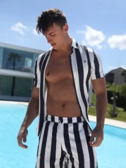 Riccardo Stripe Shirt - Navy -Trend Wear Sales 2783Navy 02D ffb972c1 f407 4bc4 98a1 86bbb8e7b9b8