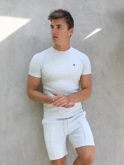 Verona Slim T-Shirt - Marl White -Trend Wear Sales 2799DMarlWhite 03D