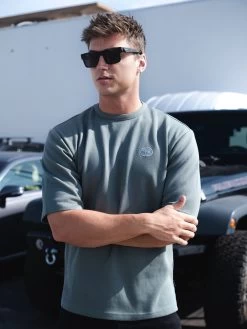 Icon Oversized T-Shirt - Khaki Green -Trend Wear Sales 2799Sage 01D