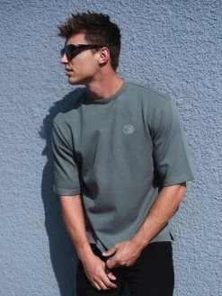 Icon Oversized T-Shirt - Khaki Green -Trend Wear Sales 2799Sage 08D