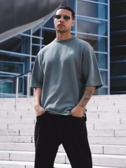 Icon Oversized T-Shirt - Khaki Green -Trend Wear Sales 2799Sage 15D