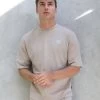 Icon Oversized T-Shirt - Tan -Trend Wear Sales 2799TANLEADD