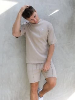 Icon Oversized T-Shirt - Tan -Trend Wear Sales 2799Tan 02D