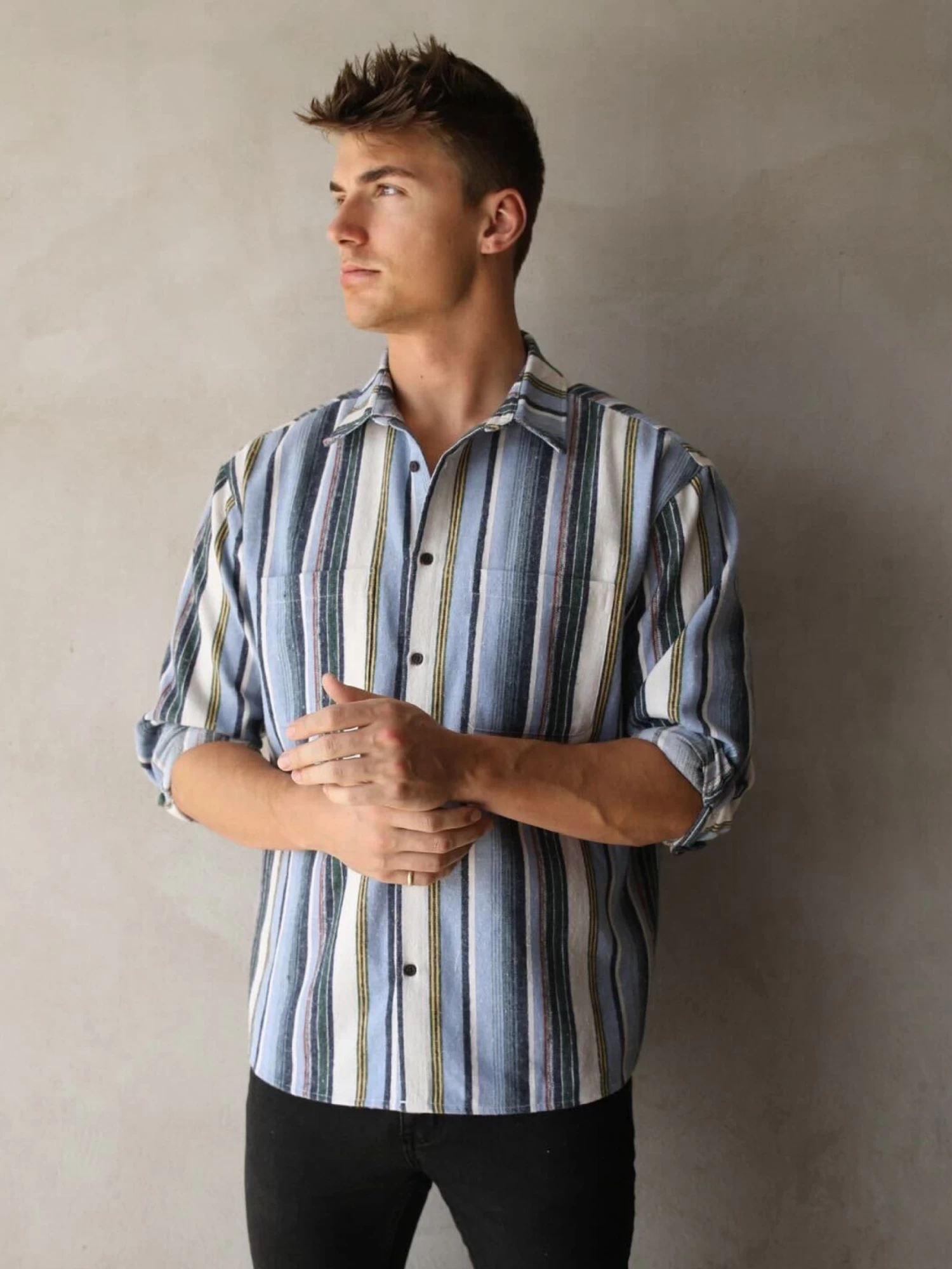 Lucca Stripe Shirt - Blue 3 Lucca Stripe Shirt - Blue