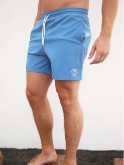 Initial Swim Shorts - Light Blue -Trend Wear Sales 2805CslateBlue 02D