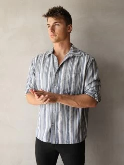 Rialto Stripe Shirt - Blue