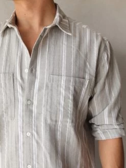 Rialto Stripe Shirt - Grey -Trend Wear Sales 2811Grey 03D