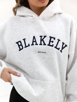 Varsity Oversized Hoodie - Marl White 11 Varsity Oversized Hoodie - Marl White -Trend Wear Sales 2829VARWMarlWhite 01D