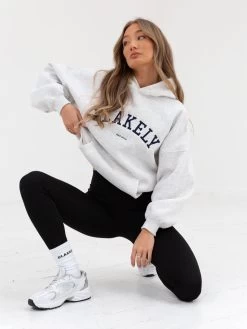 Varsity Oversized Hoodie - Marl White 15 Varsity Oversized Hoodie - Marl White -Trend Wear Sales 2829VARWMarlWhite 05D