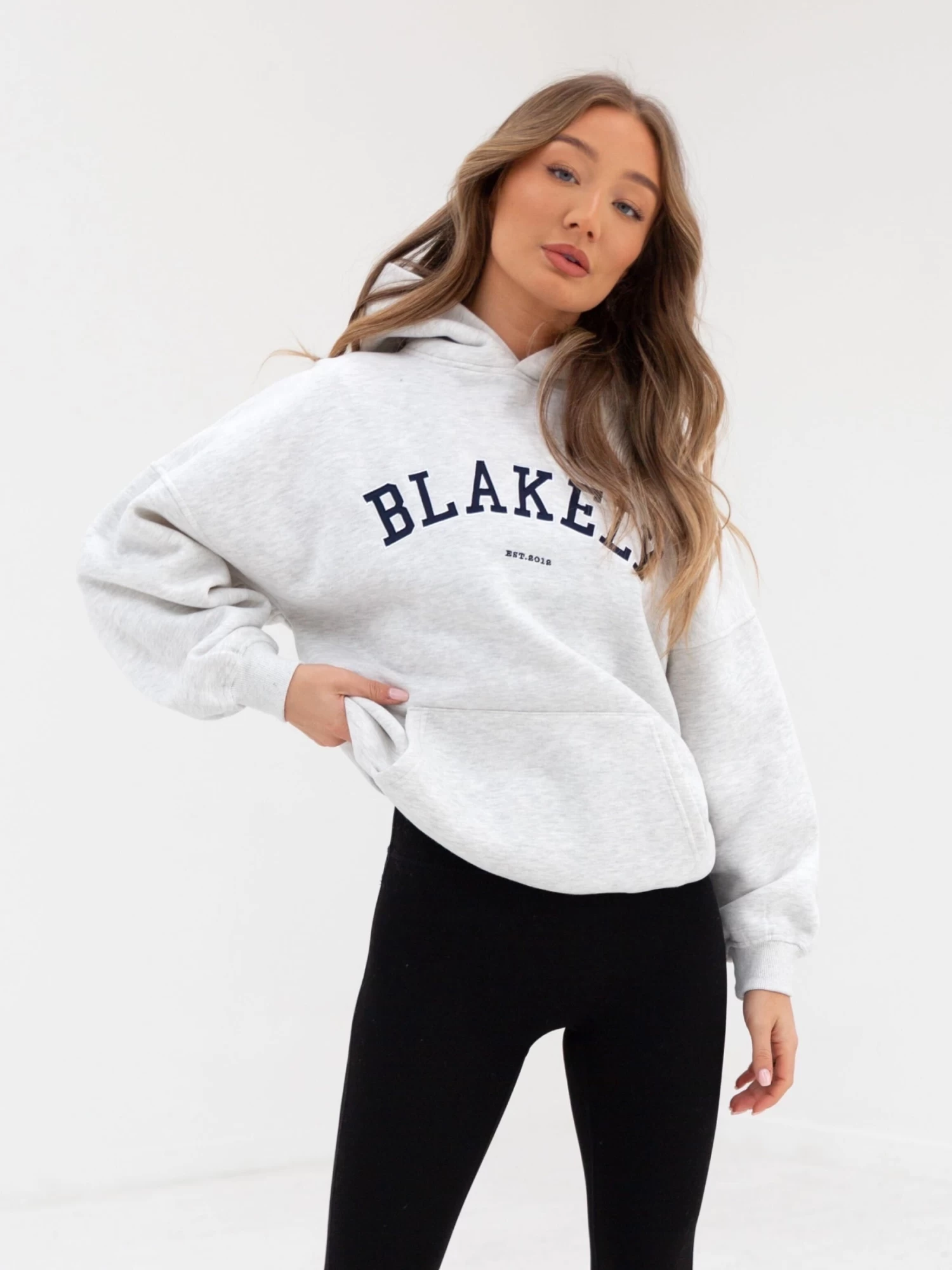 Varsity Oversized Hoodie - Marl White 9 Varsity Oversized Hoodie - Marl White - Image 7