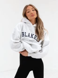 Varsity Oversized Hoodie - Marl White 17 Varsity Oversized Hoodie - Marl White -Trend Wear Sales 2829VARWMarlWhite 09D