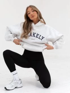 Varsity Oversized Hoodie - Marl White 12 Varsity Oversized Hoodie - Marl White -Trend Wear Sales 2829VARWMarlWhite 10D