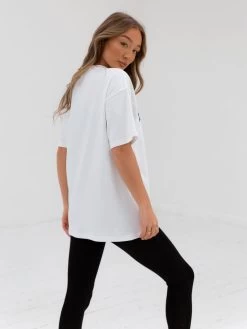 Varsity Oversized T-Shirt - White -Trend Wear Sales 2830VARWWhite 01D 4