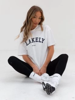 Varsity Oversized T-Shirt - White -Trend Wear Sales 2830VARWWhite 01D 5