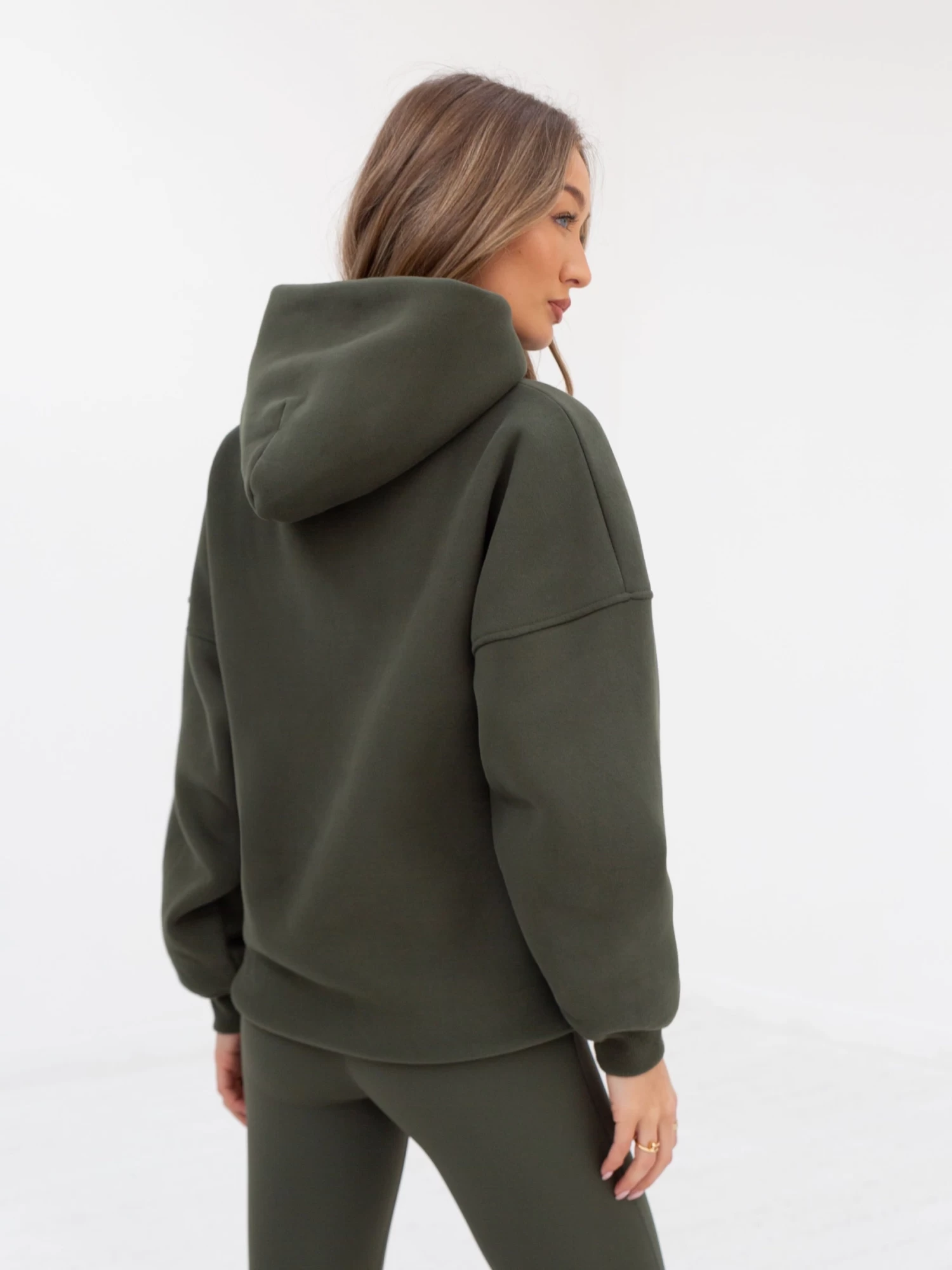 Yoga Oversized Hoodie - Khaki Green 7 Yoga Oversized Hoodie - Khaki Green - Image 5