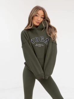 Yoga Oversized Hoodie - Khaki Green 10 Yoga Oversized Hoodie - Khaki Green -Trend Wear Sales 2831Khaki 02D