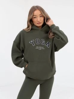 Yoga Oversized Hoodie - Khaki Green 13 Yoga Oversized Hoodie - Khaki Green -Trend Wear Sales 2831Khaki 03D
