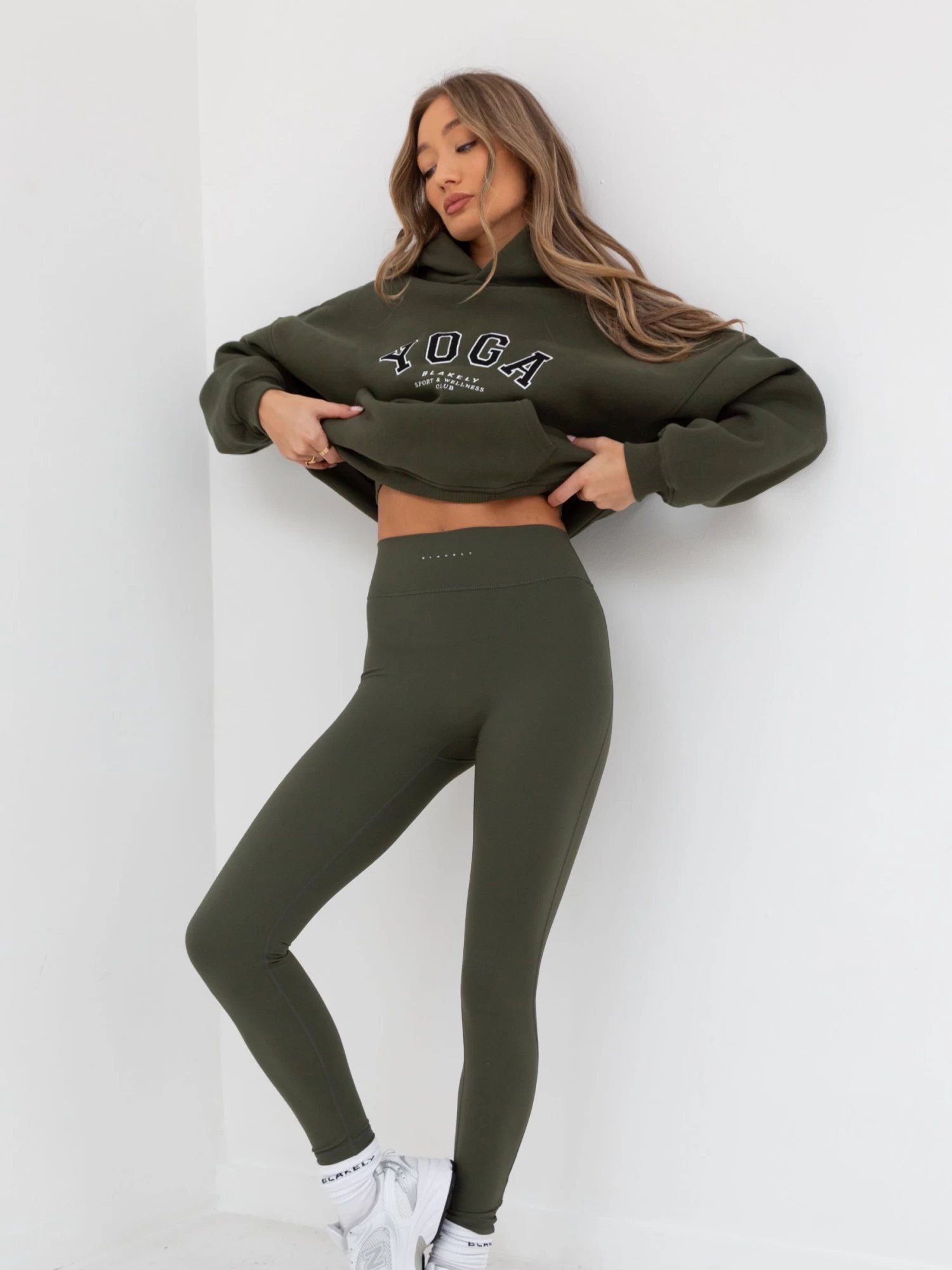 Yoga Oversized Hoodie - Khaki Green 4 Yoga Oversized Hoodie - Khaki Green - Image 2