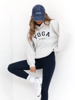 Yoga Oversized Hoodie - Marl White -Trend Wear Sales 2831MWHI D 7