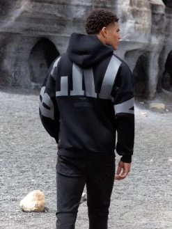 BLKLY Relaxed Hoodie - Black -Trend Wear Sales 2836Black 03D