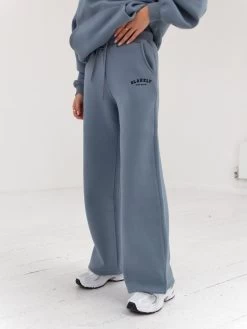 Varsity Wide Leg Sweatpants - Blue 14 Varsity Wide Leg Sweatpants - Blue -Trend Wear Sales 2848VARW BlueD 1
