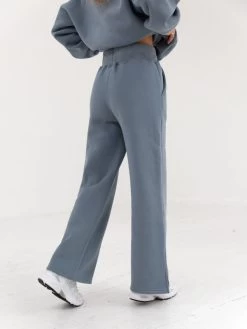 Varsity Wide Leg Sweatpants - Blue 13 Varsity Wide Leg Sweatpants - Blue -Trend Wear Sales 2848VARW BlueD 4
