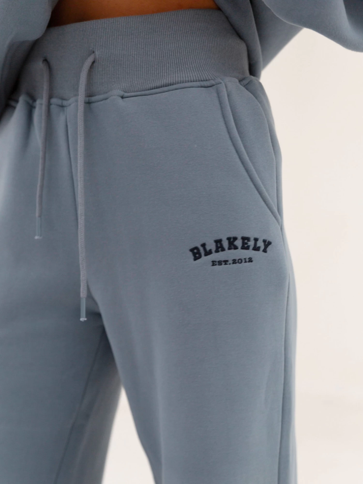 Varsity Wide Leg Sweatpants - Blue 4 Varsity Wide Leg Sweatpants - Blue - Image 2