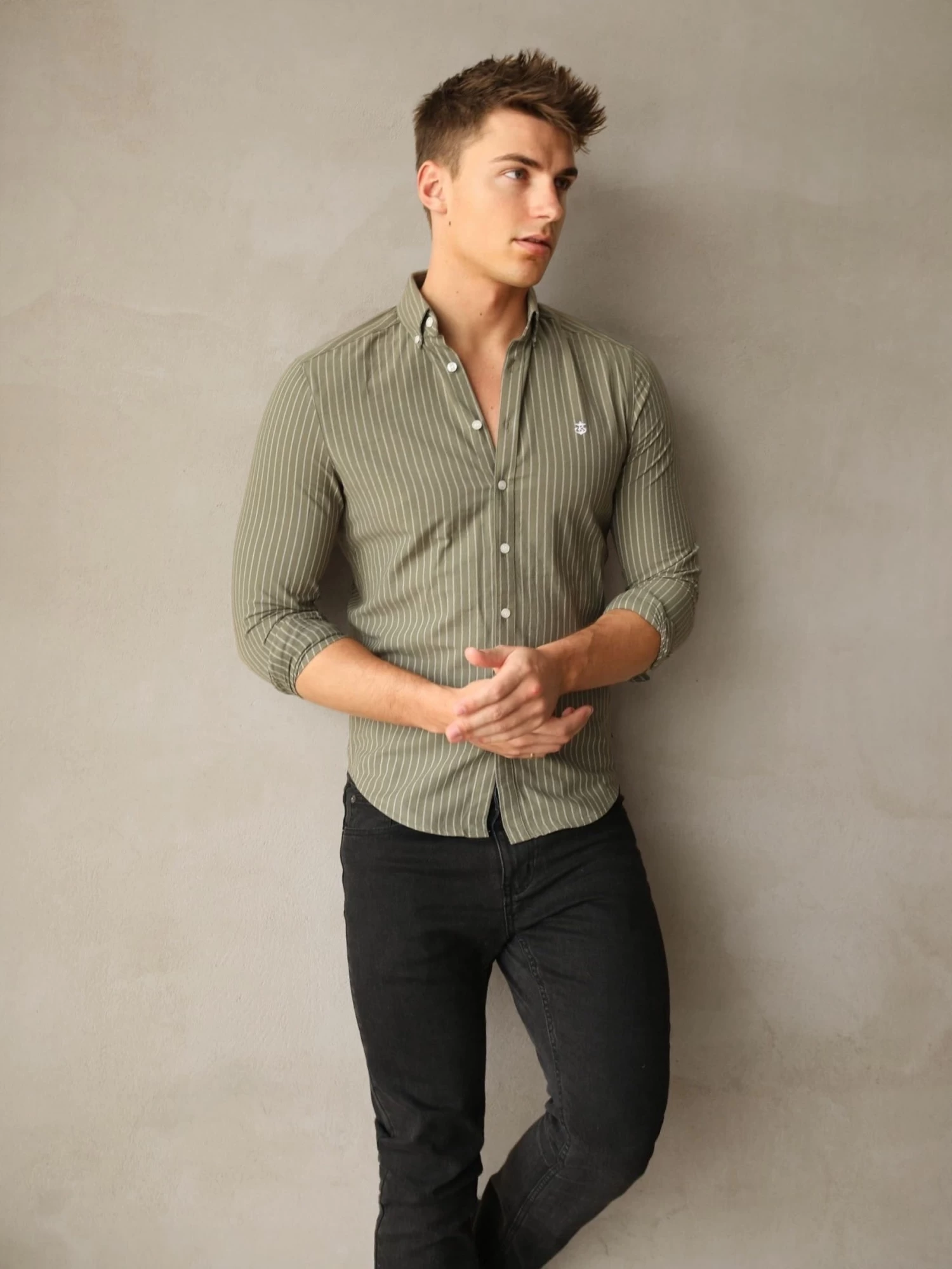 Modena Stripe Shirt - Khaki 5 Modena Stripe Shirt - Khaki - Image 3