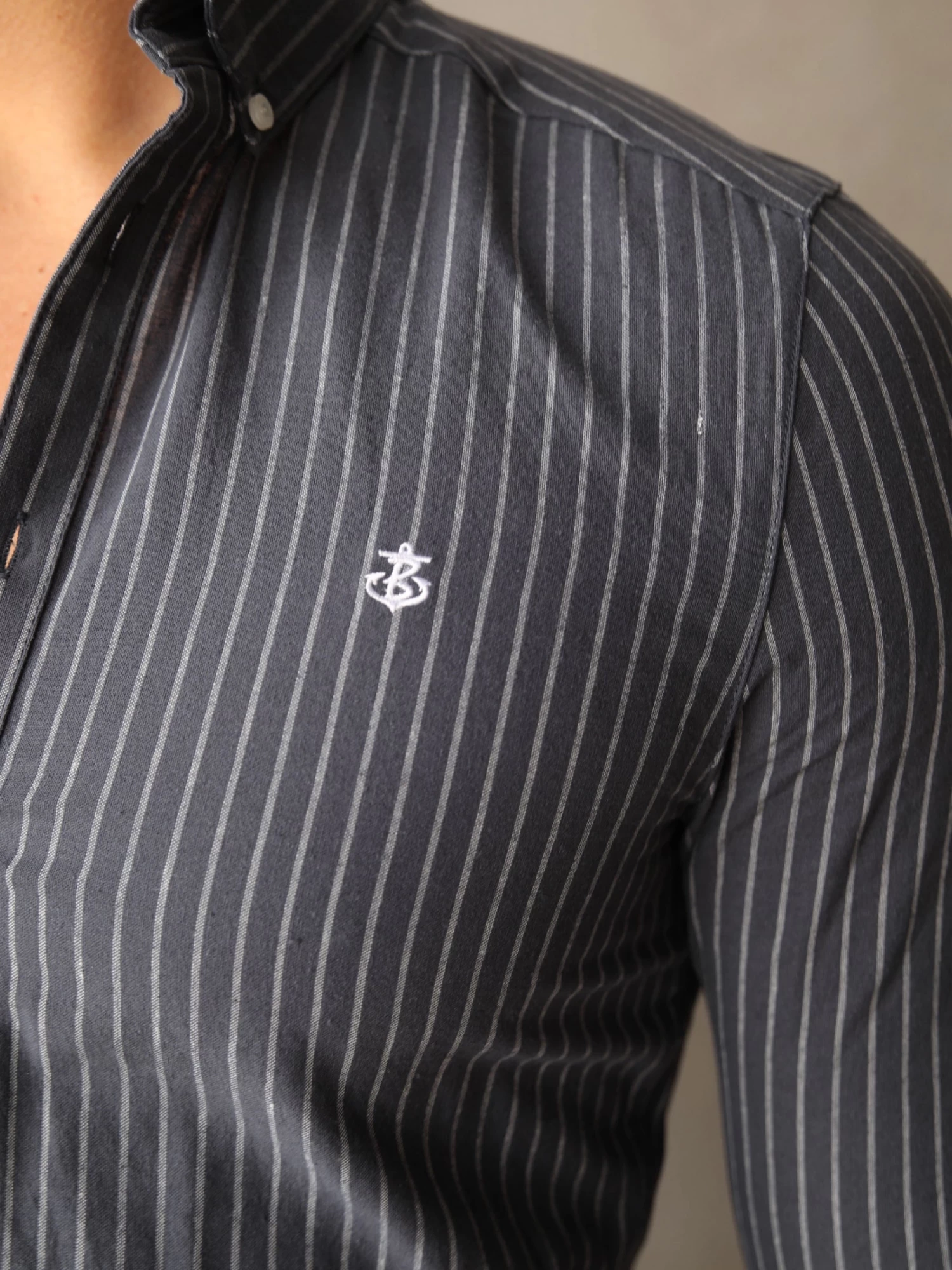 Modena Stripe Shirt - Navy 5 Modena Stripe Shirt - Navy - Image 3