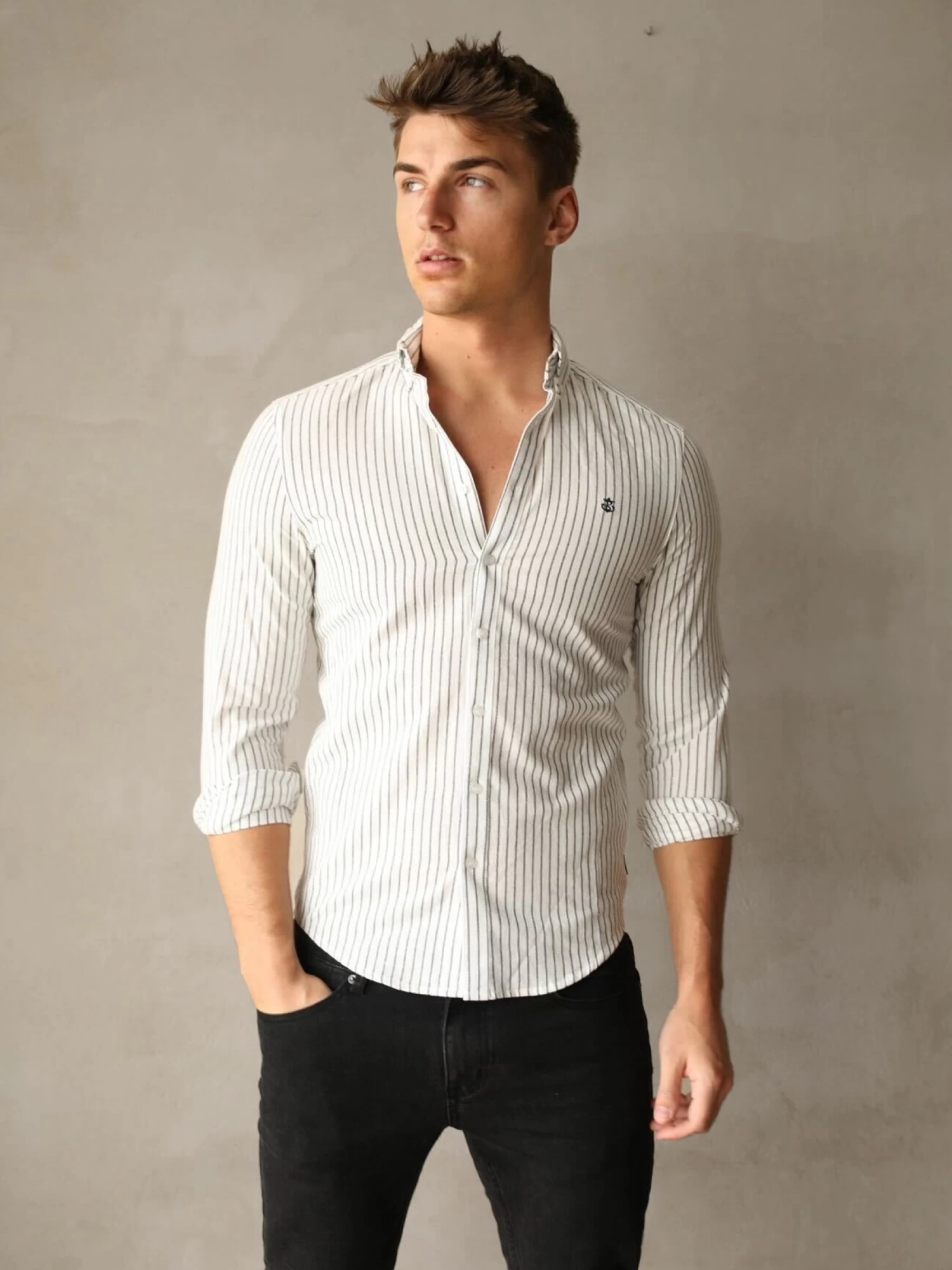 Modena Stripe Shirt - White 3 Modena Stripe Shirt - White