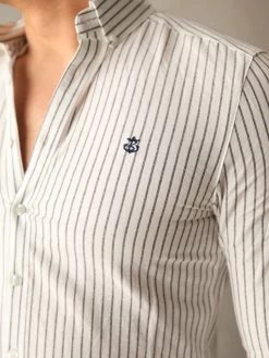 Modena Stripe Shirt - White 9 Modena Stripe Shirt - White -Trend Wear Sales 2863White 03D