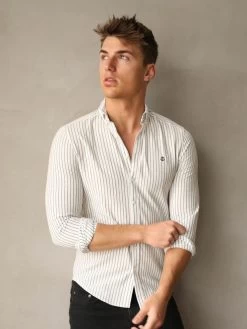 Modena Stripe Shirt - White 10 Modena Stripe Shirt - White -Trend Wear Sales 2863White 04D