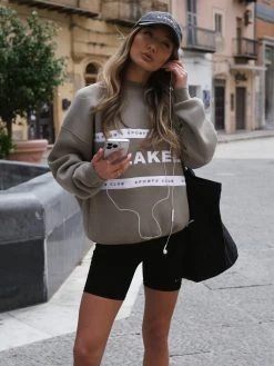 Serena Oversized Jumper - Safari Green -Trend Wear Sales 2923BSERENASAFARIGREEN01