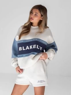 Alpine Oversized Jumper - Navy/Chalk 11 Alpine Oversized Jumper - Navy/Chalk -Trend Wear Sales 2923LightBlue 05D