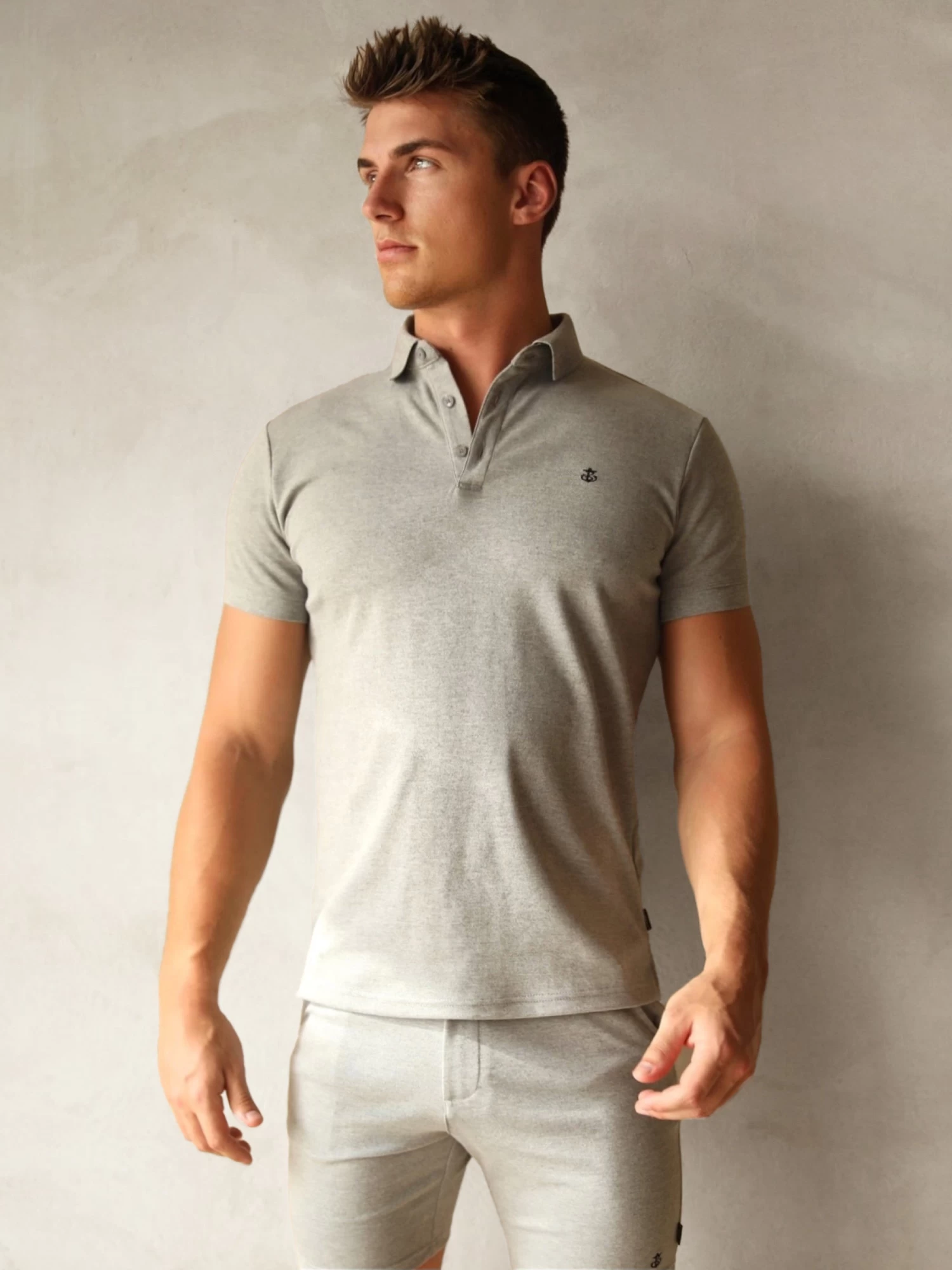 Sorrento Polo Shirt - Marl Grey 4 Sorrento Polo Shirt - Marl Grey - Image 2