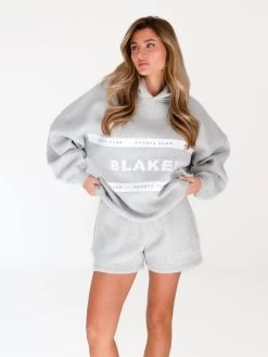 Serena Oversized Hoodie - Marl Grey -Trend Wear Sales 2934BMarlGrey 02D