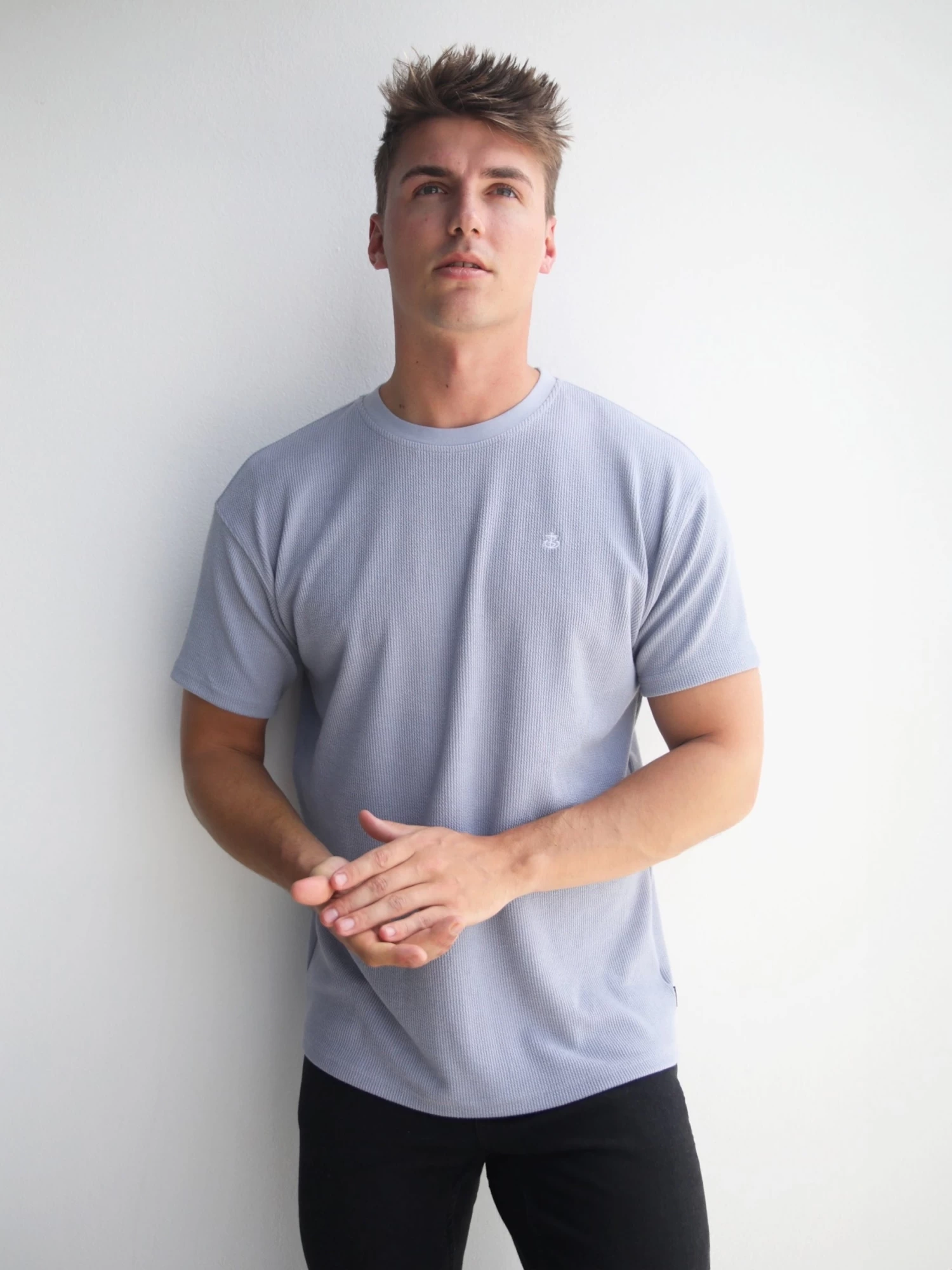 Matteo Relaxed T-Shirt - Dusty Blue 3 Matteo Relaxed T-Shirt - Dusty Blue