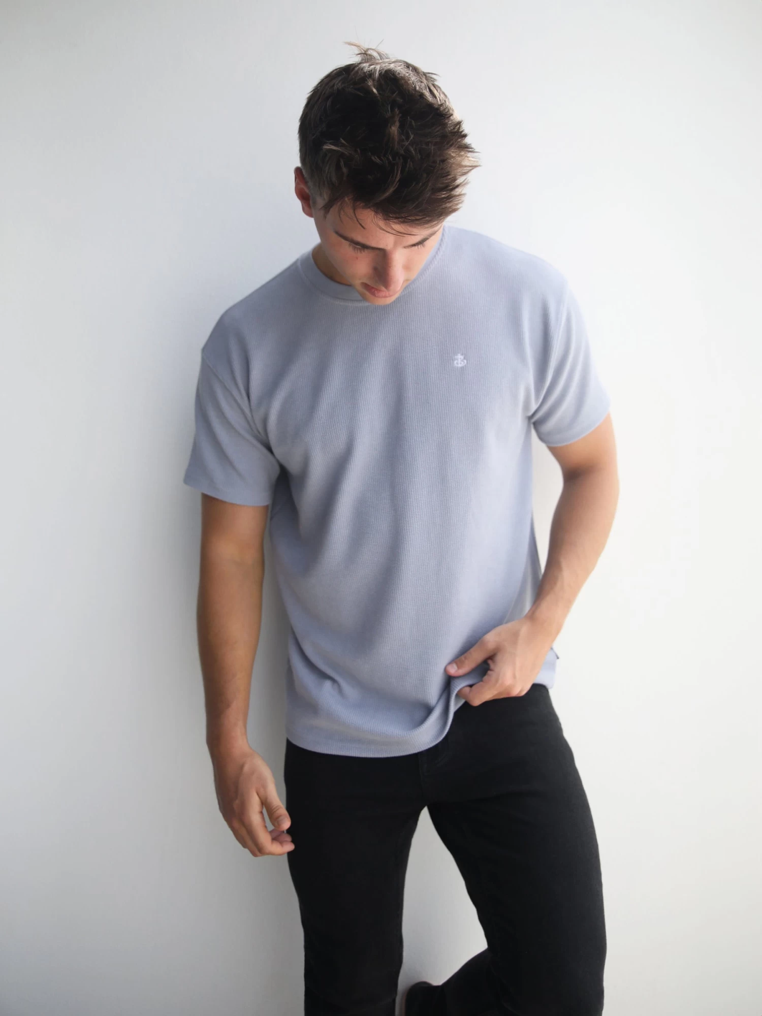 Matteo Relaxed T-Shirt - Dusty Blue 7 Matteo Relaxed T-Shirt - Dusty Blue - Image 5