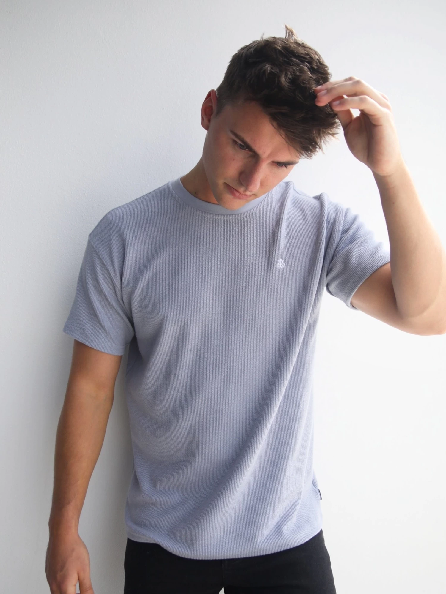 Matteo Relaxed T-Shirt - Dusty Blue 5 Matteo Relaxed T-Shirt - Dusty Blue - Image 3
