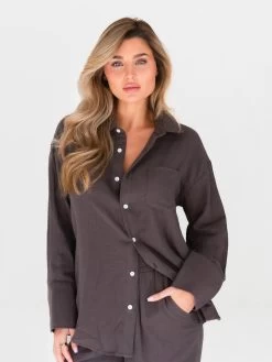 Camilla Shirt - Mocha 10 Camilla Shirt - Mocha -Trend Wear Sales 2964Brown 02D