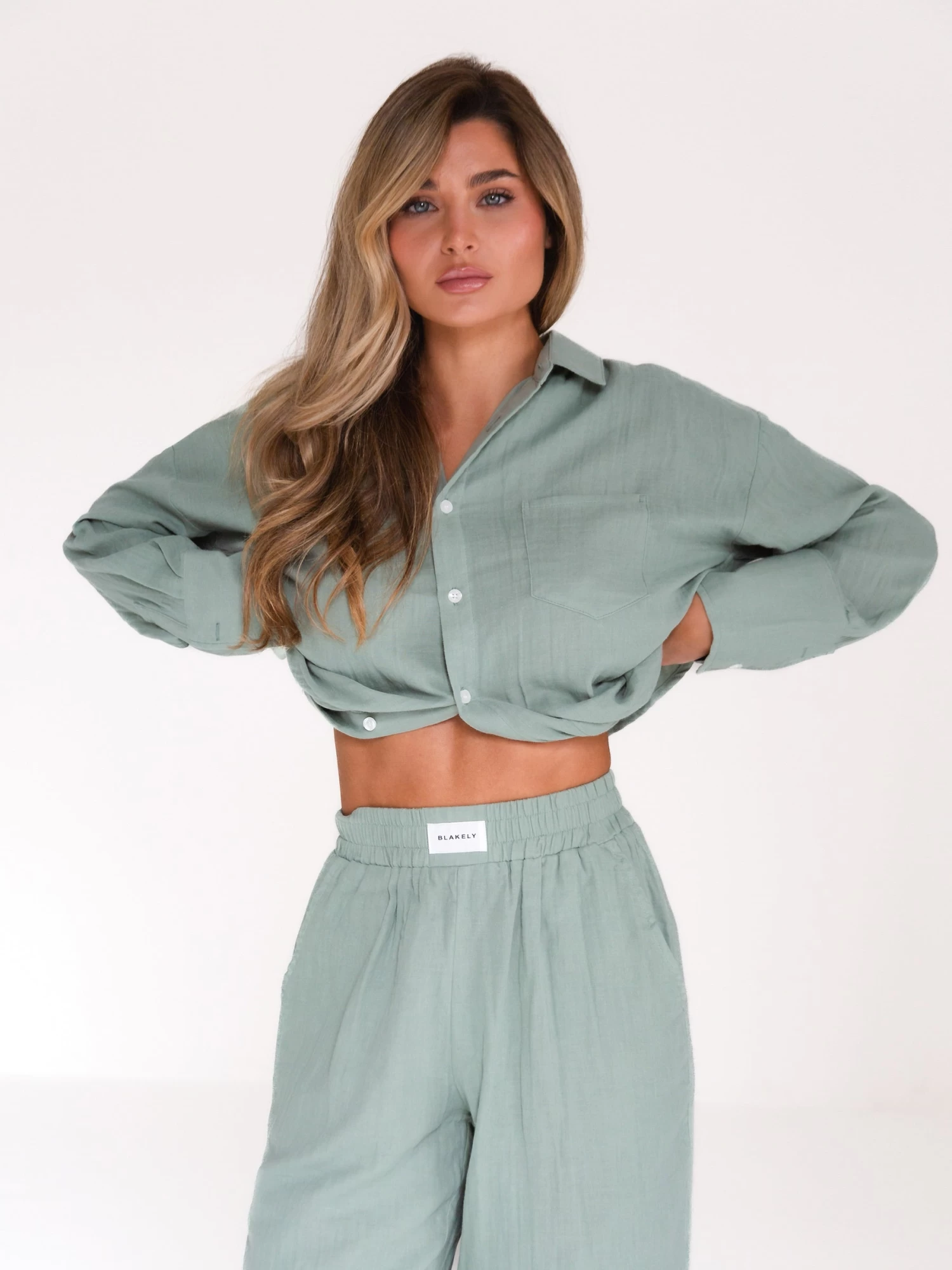 Camilla Shirt - Sage Green 9 Camilla Shirt - Sage Green - Image 7