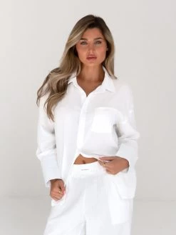 Camilla Shirt - White -Trend Wear Sales 2964WhiteLeadD