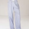Elena Stripe Trousers - Blue