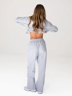 Elena Stripe Trousers - Grey 10 Elena Stripe Trousers - Grey -Trend Wear Sales 2966Grey 02D