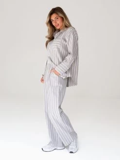 Elena Stripe Trousers - Light Brown 11 Elena Stripe Trousers - Light Brown -Trend Wear Sales 2966Khaki 05D