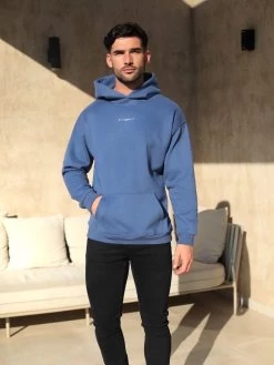Evolved Lite Relaxed Hoodie - Blue -Trend Wear Sales 8365Blue 02D